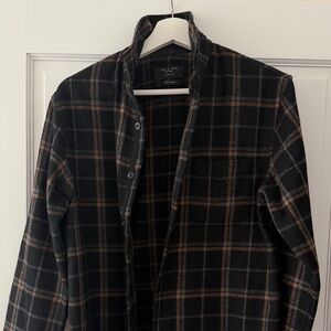 Rag & Bone Black and Tan Plaid Jacket